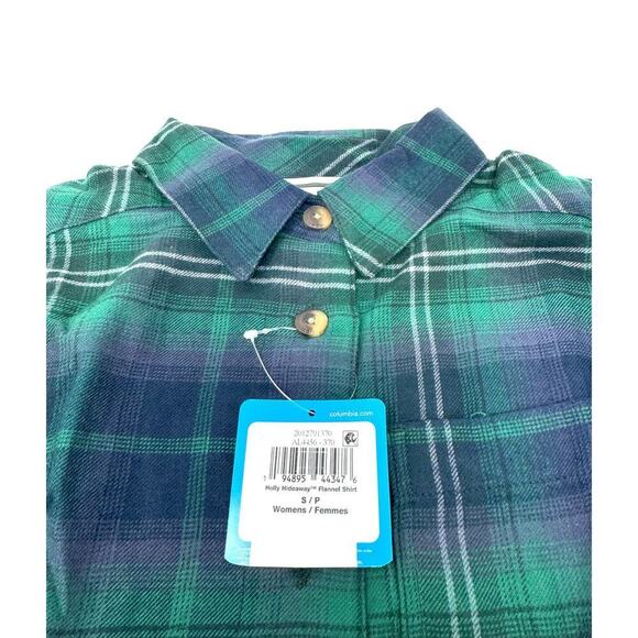 Columbia Women's Holly Hideaway Flannel Shirt, Spruce Multi Tartan, Size S - Picture 5 of 7